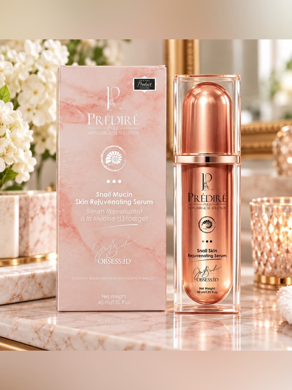Predire Paris Snail Mucin Skin Rejuvenating Serum 40ml Full Size Sealed Box